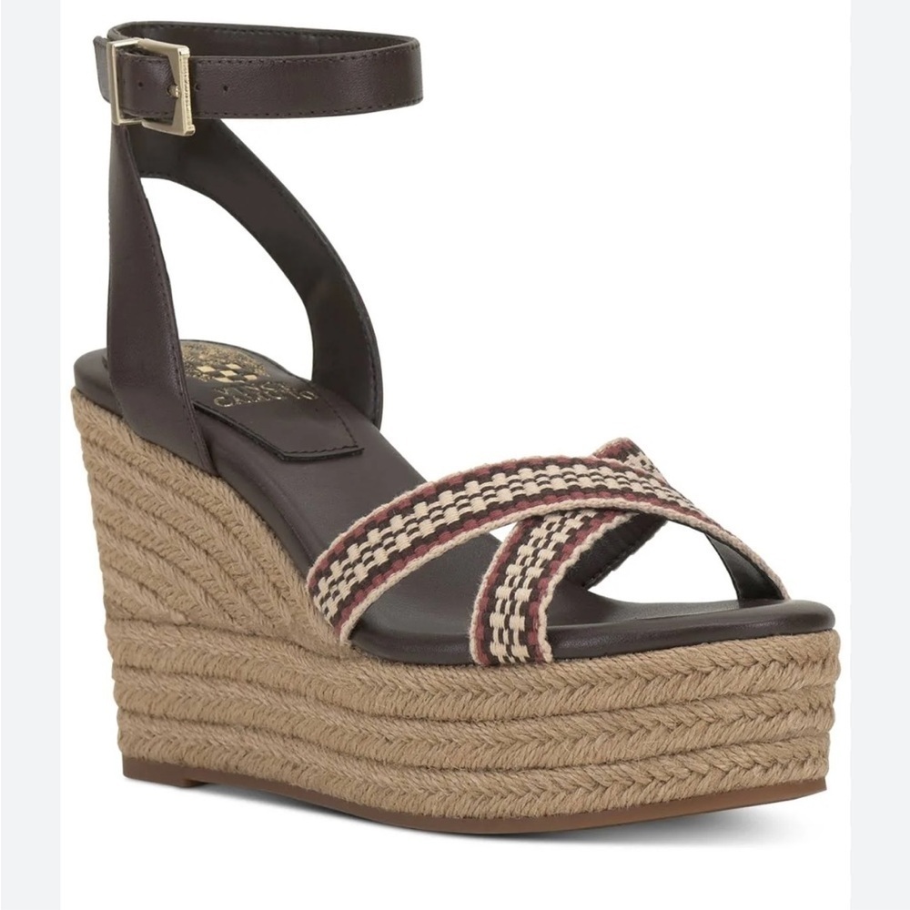 Vince Camuto Women's Fettanas Woven Strap Wedge Sandals Size 9 - Picture 4 of 13